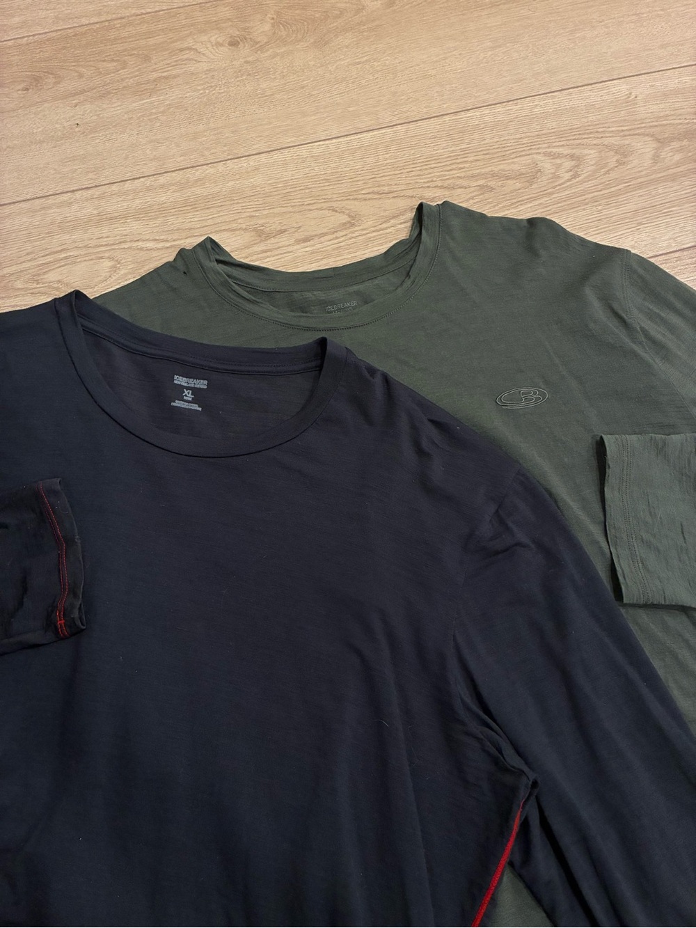 LOT OF 2 Icebreaker Merino Men’s Long Sleeve Crew Neck T-shirts Size XL
